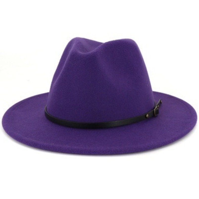 Wool Fedora in Purple Etsy