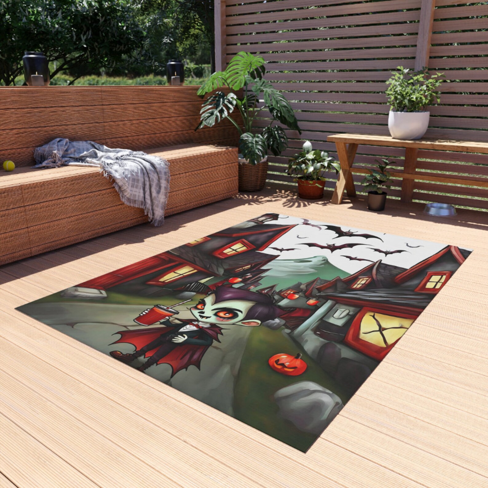 Hideous Rugs Gothic Outdoor Rug,horror-themed Outdoor Carpet, Halloween Outdoor Mat ...