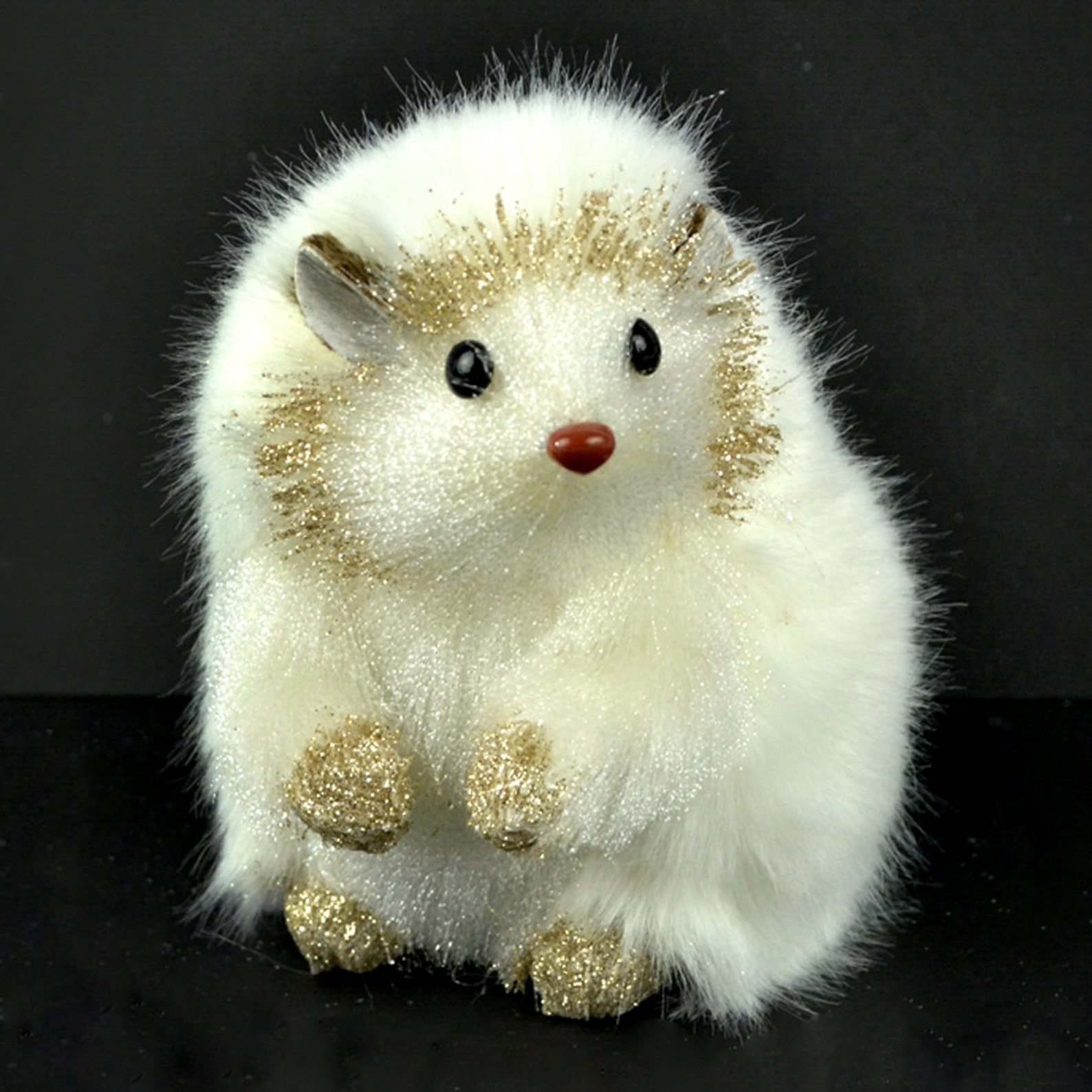 5 Gold Glitter Hedgehog Christmas Decor Holiday Etsy