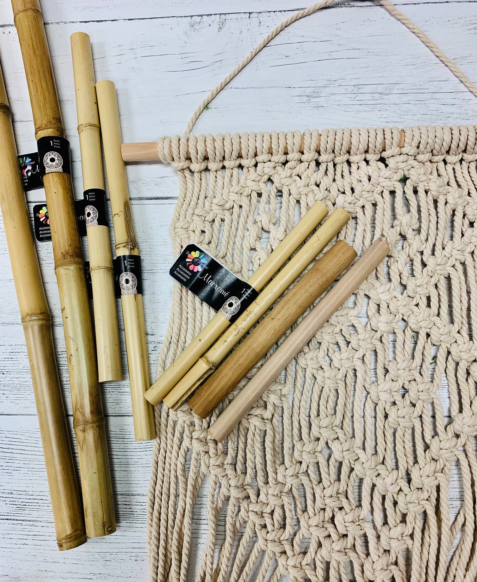 6pc Set of Bamboo Sticks DIY Bamboo Sticks Macrame Bamboo Etsy