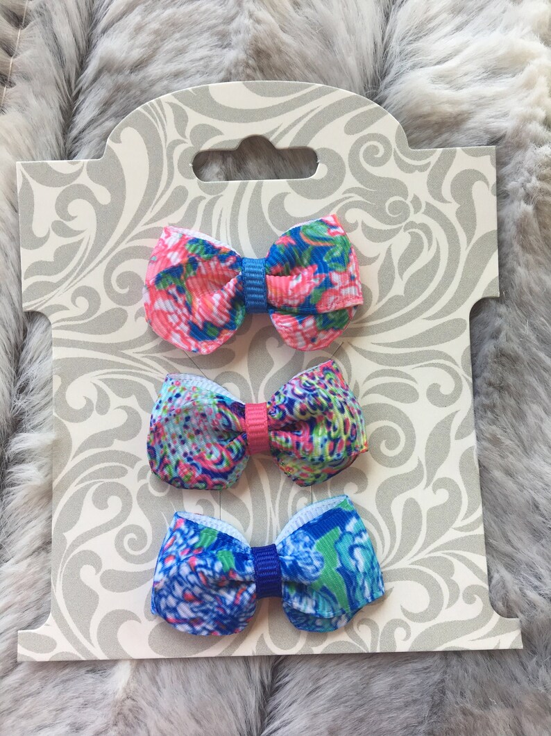 1 Inch Itty Bitty Lilly Bows Itty Bitty Dog Bows Wigglebutt Bows Set of 3