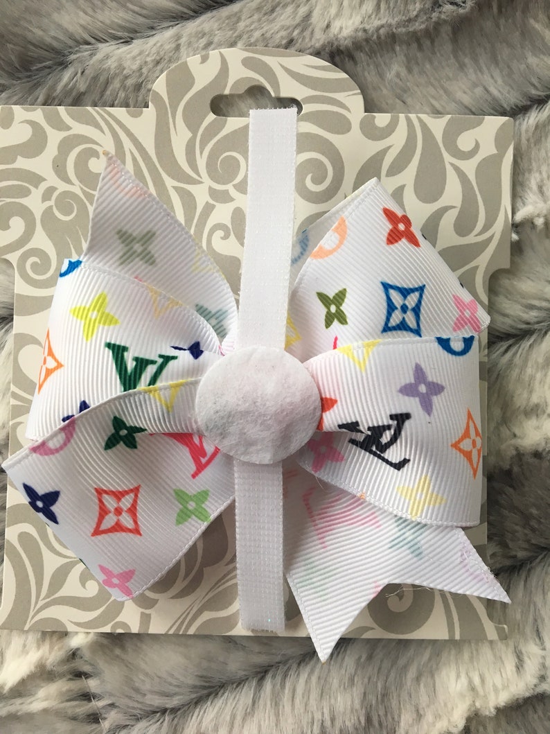 Multi-color Hair Bow 4 In Wigglebutt Bows Dog Collar Bow