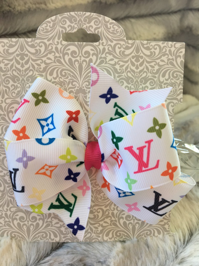 Multi-color Hair Bow 4 In Wigglebutt Bows Dog Collar Bow