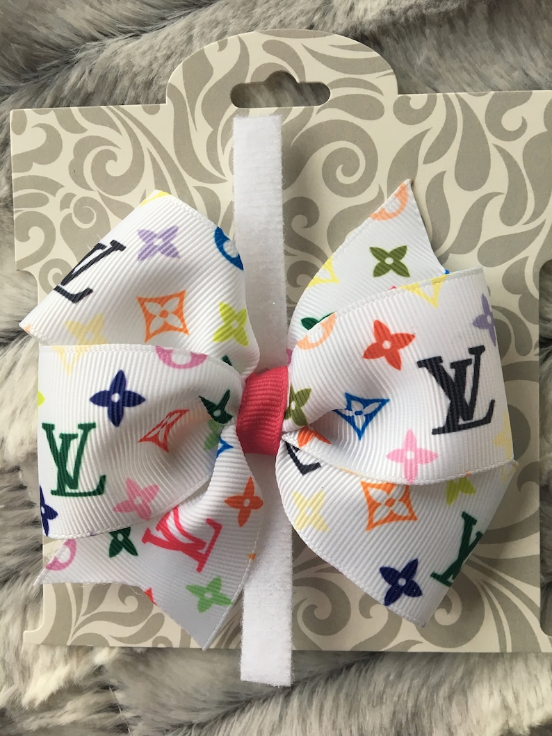 Multi-color Hair Bow 4 In Wigglebutt Bows Dog Collar Bow