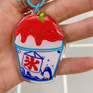 Kakigori Keychain, Japanese Food Keychain, Acrylic Keychain, Cute Food Keychain