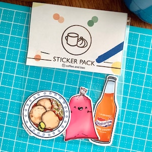 Salvadorian Sticker Pack, Hispanic Sticker, Pupusa Sticker, Cola champagne, Charamusca Sticker, Latino Food Stickers, SP02