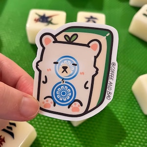 Mahjong Stickers, Laptop Sticker, Mahjong gift, Tong Sticker Tile, Mahjong Set Stickers