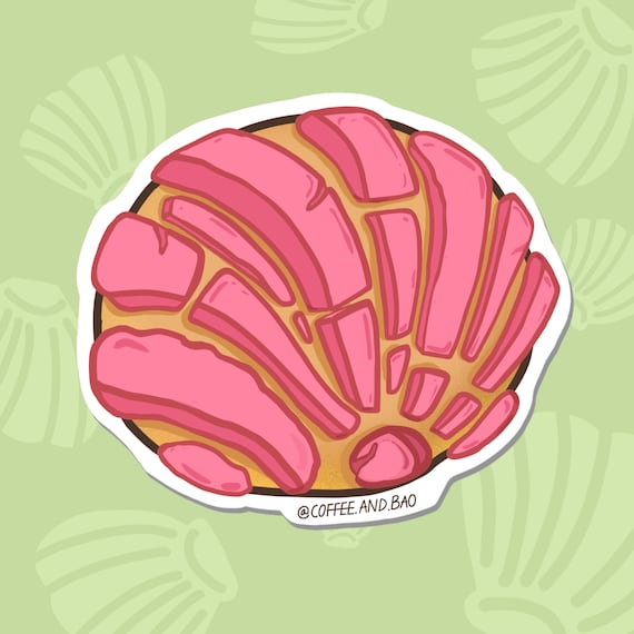 Concha Sticker, Pan Dulce, Waterproof Laptop Sticker