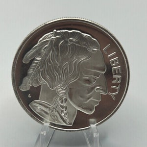 Buffalo Round - 1 Troy oz Silver Round - .999 Pure SOLID Silver - Silver Coin
