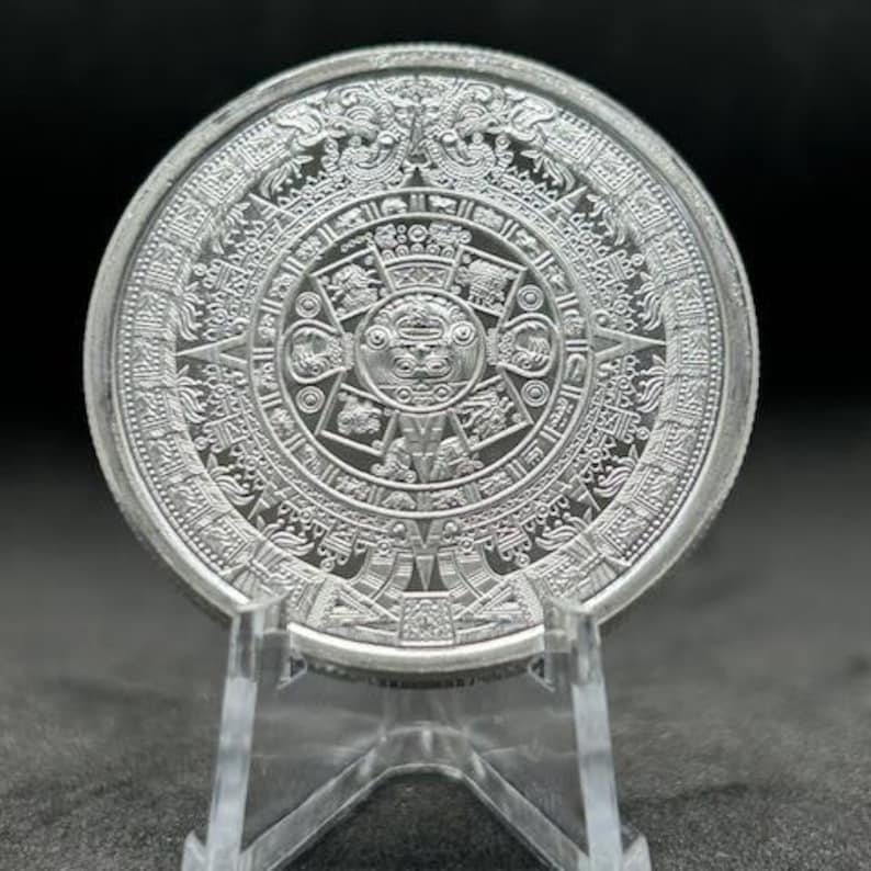 Pure Aztec Aztec .999 Pure Solid Silver Round - 1 Troy Oz. - Etsy
