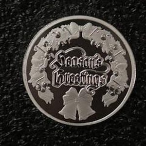 Weihnachtsgrüße - 1 Troy oz Silberrunde - .999 Pure SOLID Silber - Silbermünze