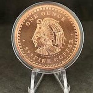 Aztec .999 Pure Copper Round - 1 Oz