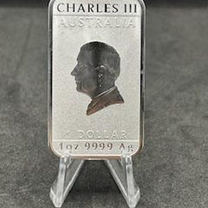 Australian dragon Bar - 1 Troy oz Silver bar - .9999 Pure SOLID Silver - Silver Bar/Coin