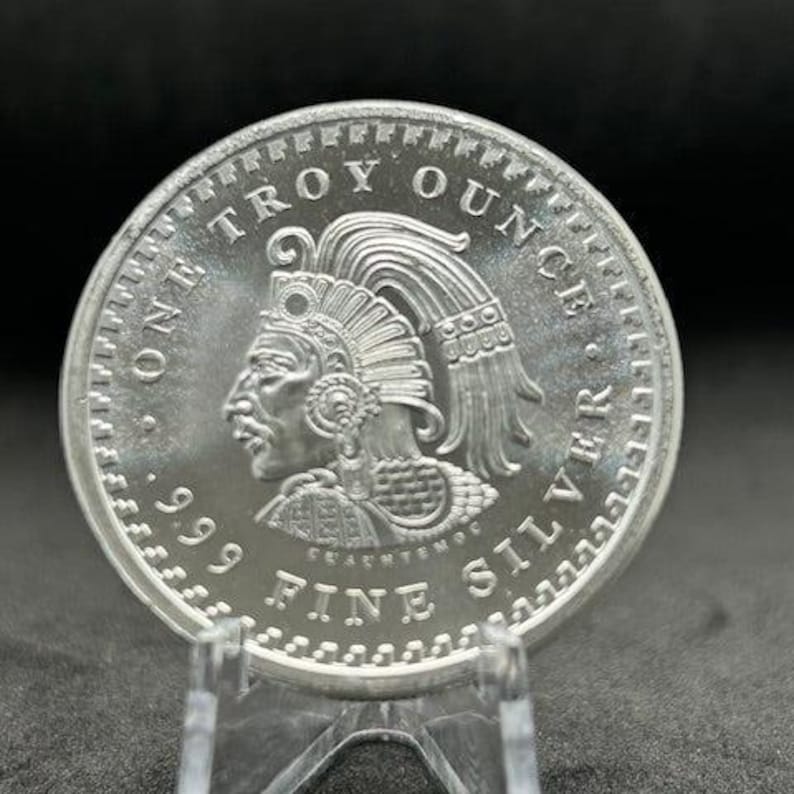 Pure Aztec Aztec .999 Pure Solid Silver Round - 1 Troy Oz. - Etsy