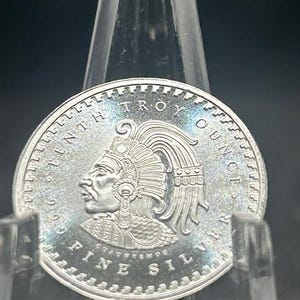 Aztec Calendar Pure Solid Silver - 1/10 Troy oz.
