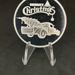 Merry Christmas  - 1 Troy oz Silver Round- .999 Pure SOLID Silver