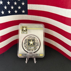 US ARMY Colored in TEP .999 Pure Solid Silver - 1 Troy oz.