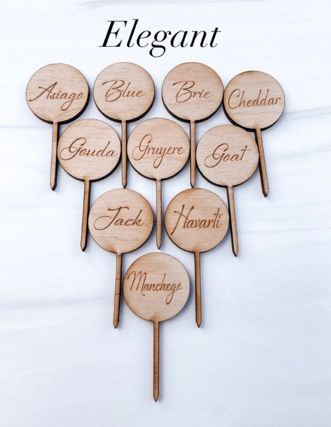 Wooden Cheese Markers/label Set of 12 Charcuterie Cheese Etsy