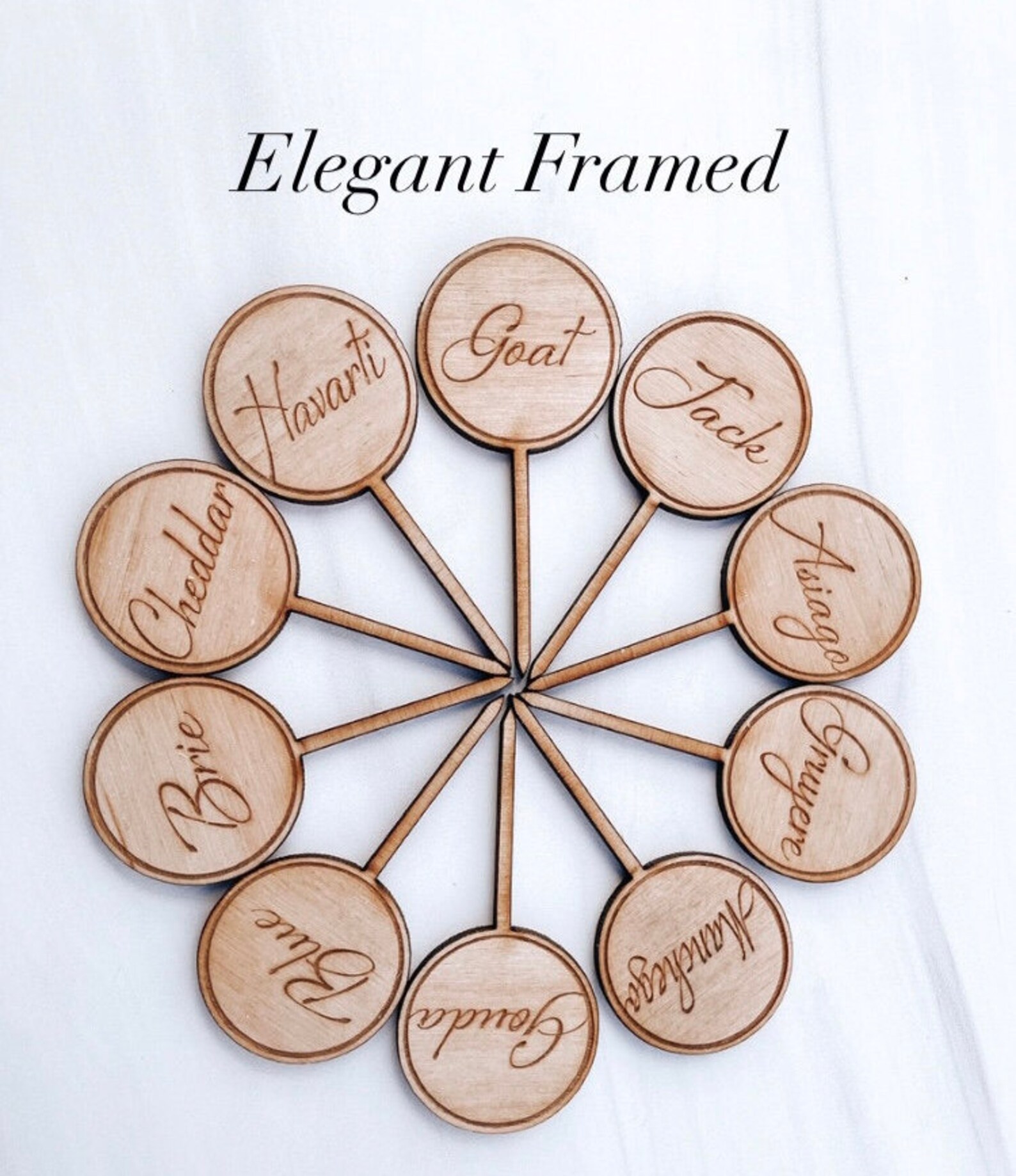 Wooden Cheese Markers/label Set of 12 Charcuterie Cheese Etsy