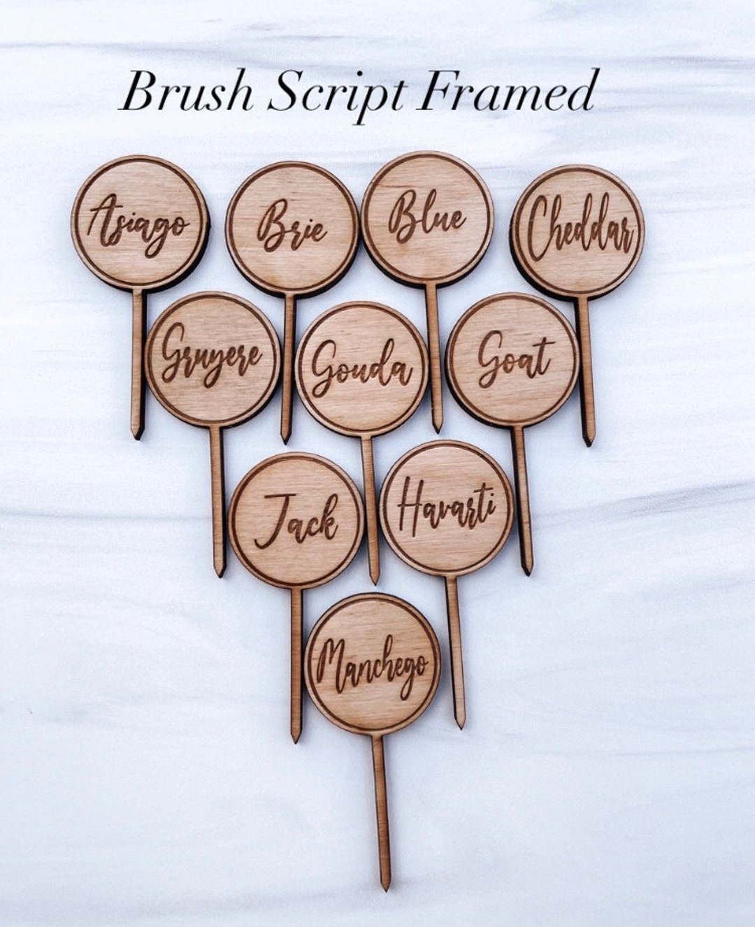 Wooden Cheese Markers/label Set of 12 Charcuterie Cheese Picks