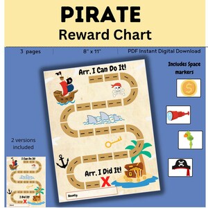 Schatzkarte Schatzkarte Belohnungskarte Schatzkarte DIGITALER DOWNLOAD // Verhaltenstabelle zum Ausdrucken // Verhaltenstafel für Kinder // Schatzsuche