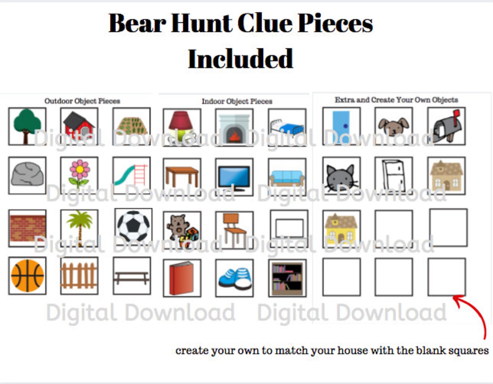 Going on a Bear Hunt Map DIGITAL DOWNLOAD // Printable Acitivity