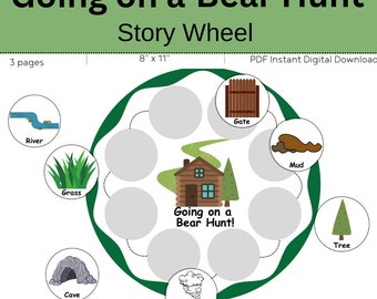 Going on a Bear Hunt Activity Digital Download // Sequencing //Preschool Printable // Homeschool // Storytime // Bear Hunt