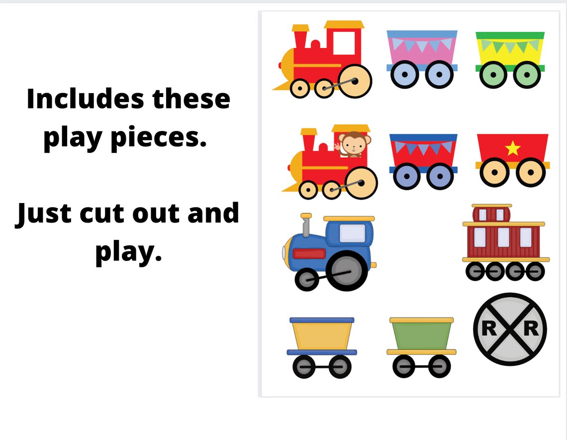 Train Play Mat Printable Set // Cars // Downloads // Trains ...