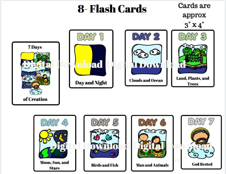 The 7 Days of Creation Set 2 Printables // Days of Creation | Etsy