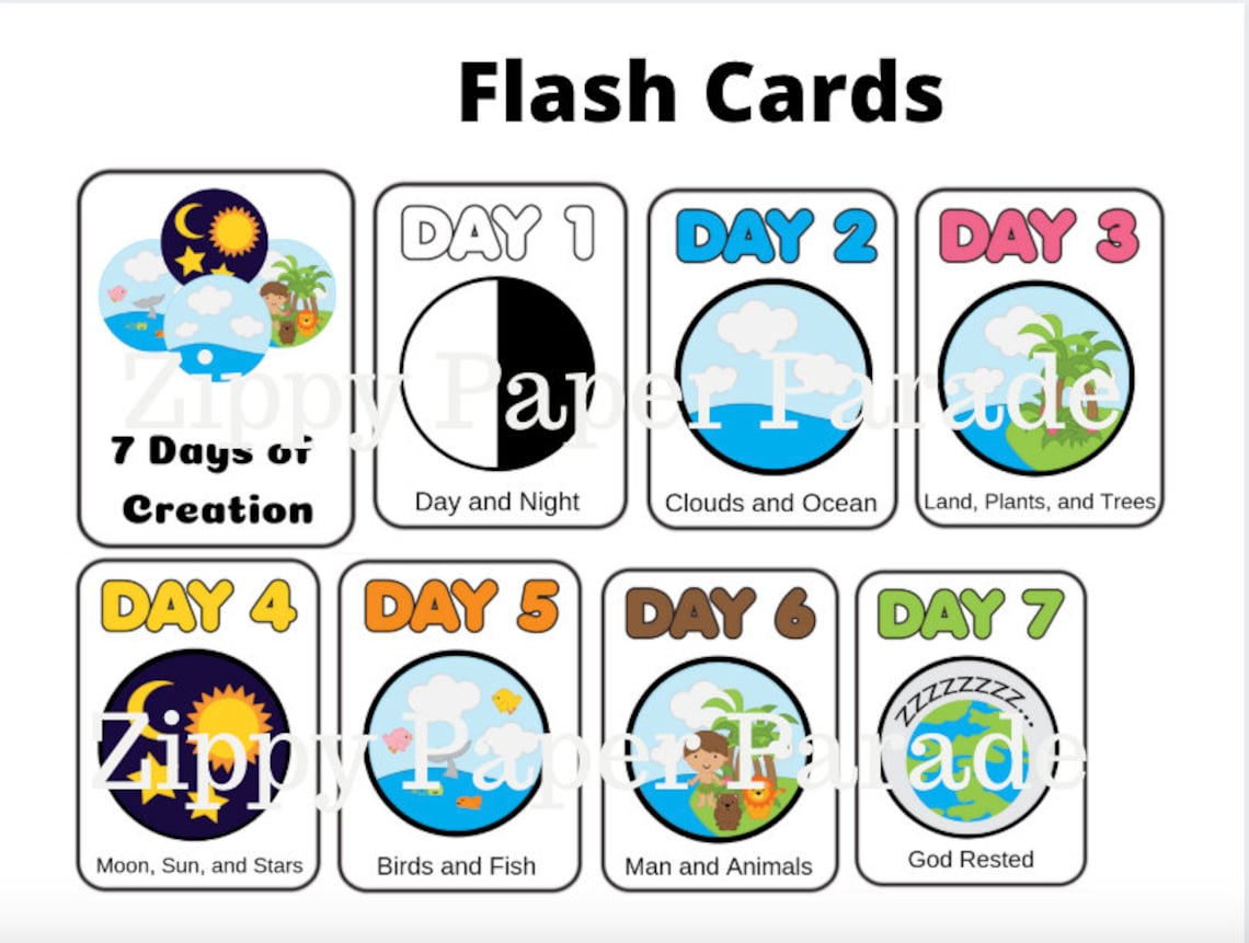 The 7 Days of Creation Activity Set Printables // Days of - Etsy