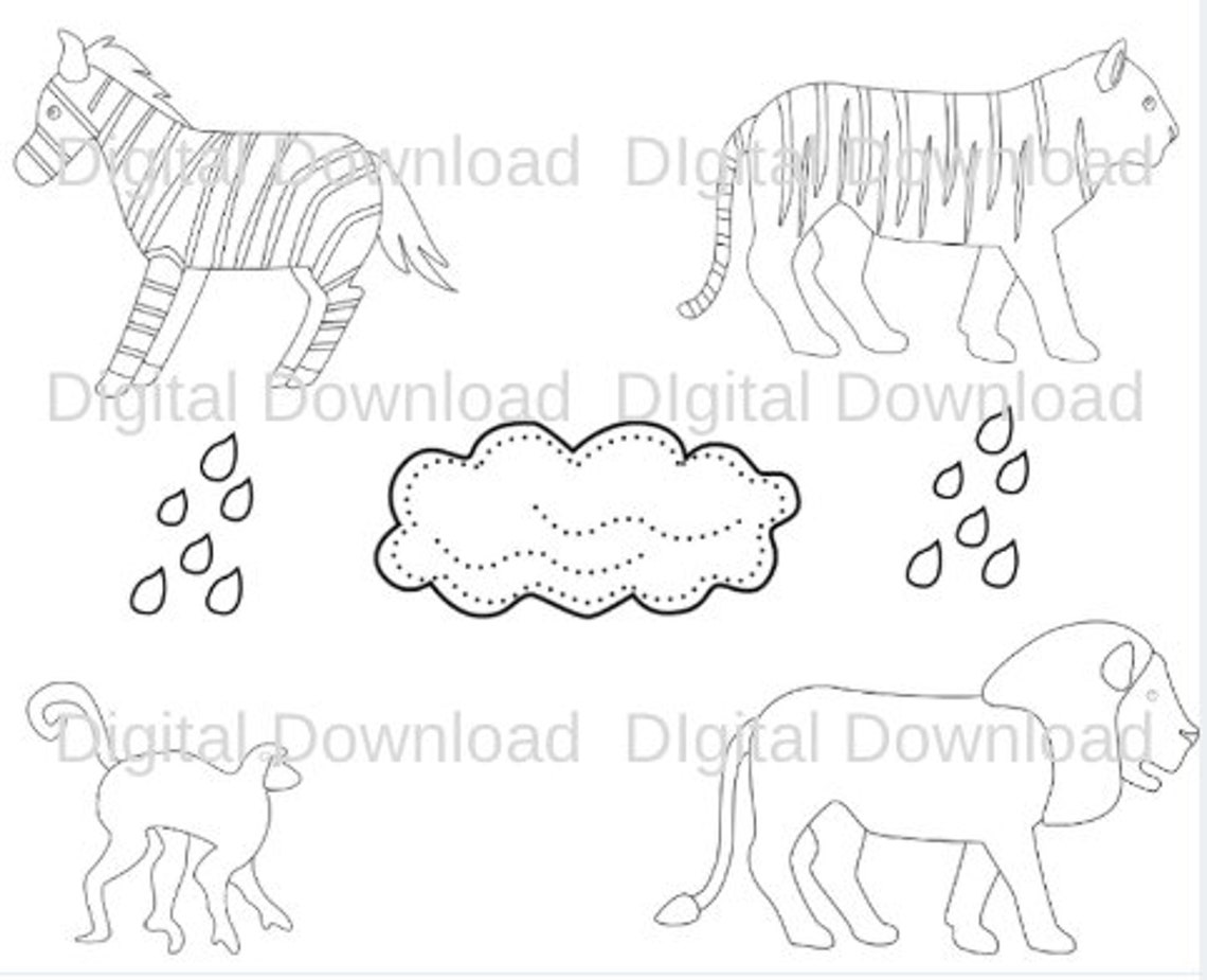 Noah s Ark Printable Downloads Matching Game Etsy
