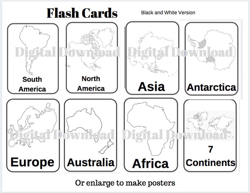 Continents Flashcards and Worksheets Printable Downloads // Continents // Worksheet // Countries // Social Studies // Geography - Etsy continents-flashcards-and-worksheets-printable-downloads-continents-worksheet-countries-social-studies-geography-etsy