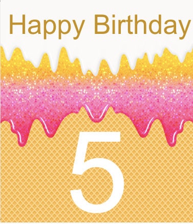 Happy Birthday Age 5th Kids Boy or Girl Personalization Available Gift ...