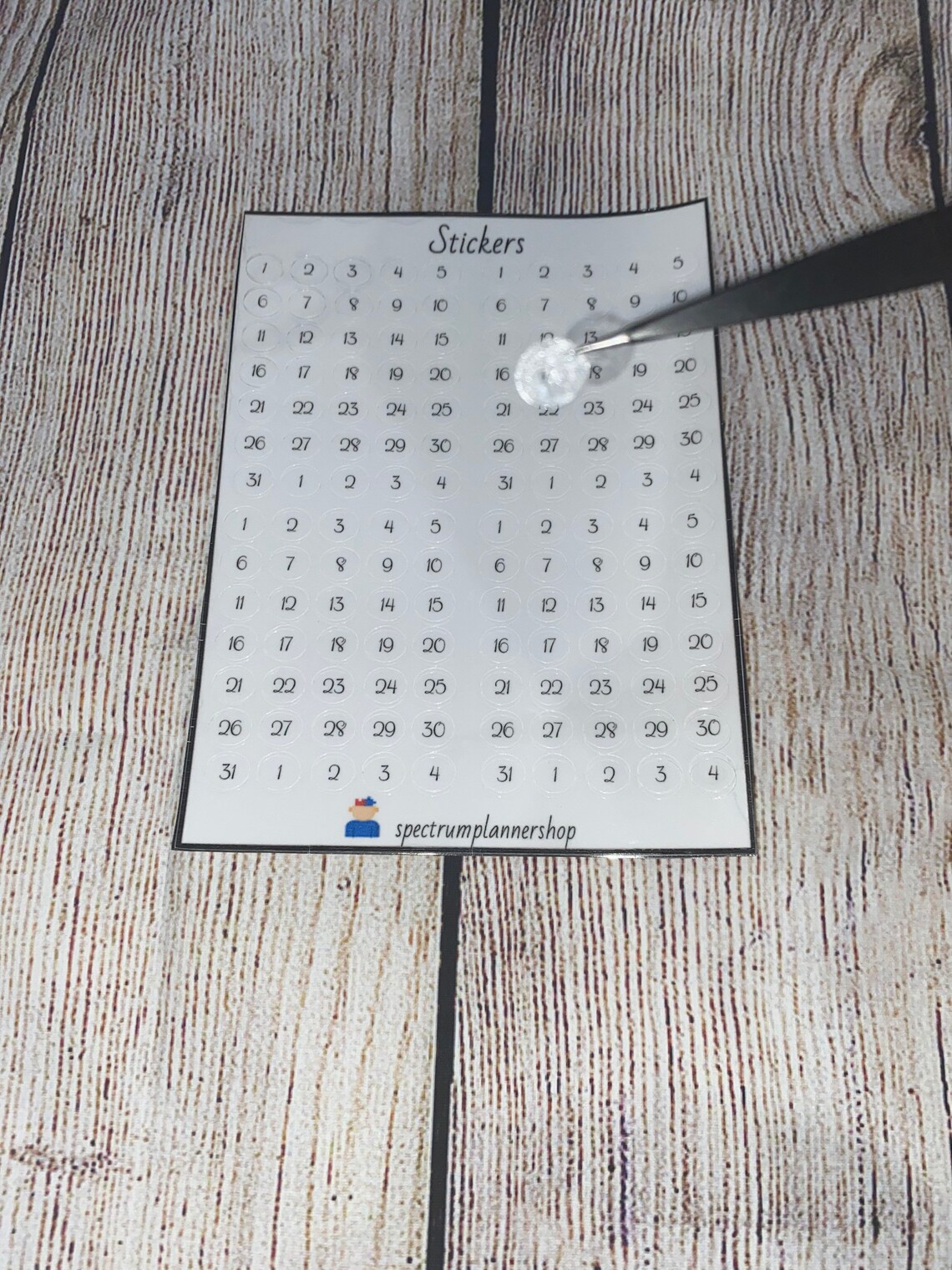 Clear Numbers Planner Stickers Transparent Numbers of 1 to 31 Etsy