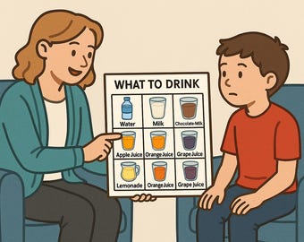 15 pec Drink Choice Communication Card for Kid Speech Therapy Visuals,Autism ADHD Learning Aid Nonverbal Communication ABA Teacher Resource