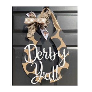 Kentucky Derby Door Hanger, Horseshoe Door Hanger, Kentucky Door Hanger, Kentucky Derby