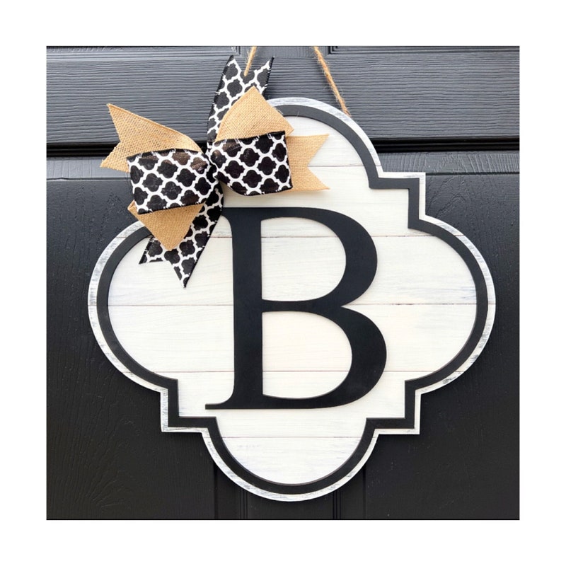 Initial Door Hanger Etsy