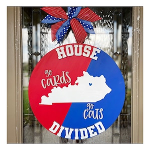 Louisville Kentucky House Geteilter Türhänger, Rot und Blau