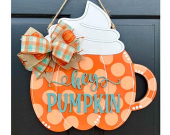 Happy Fall Y'all Pumpkin Door Hanger