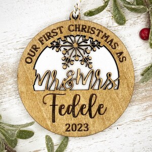 First Year Married Ornament, Newlywed Gift, Wedding Gift
