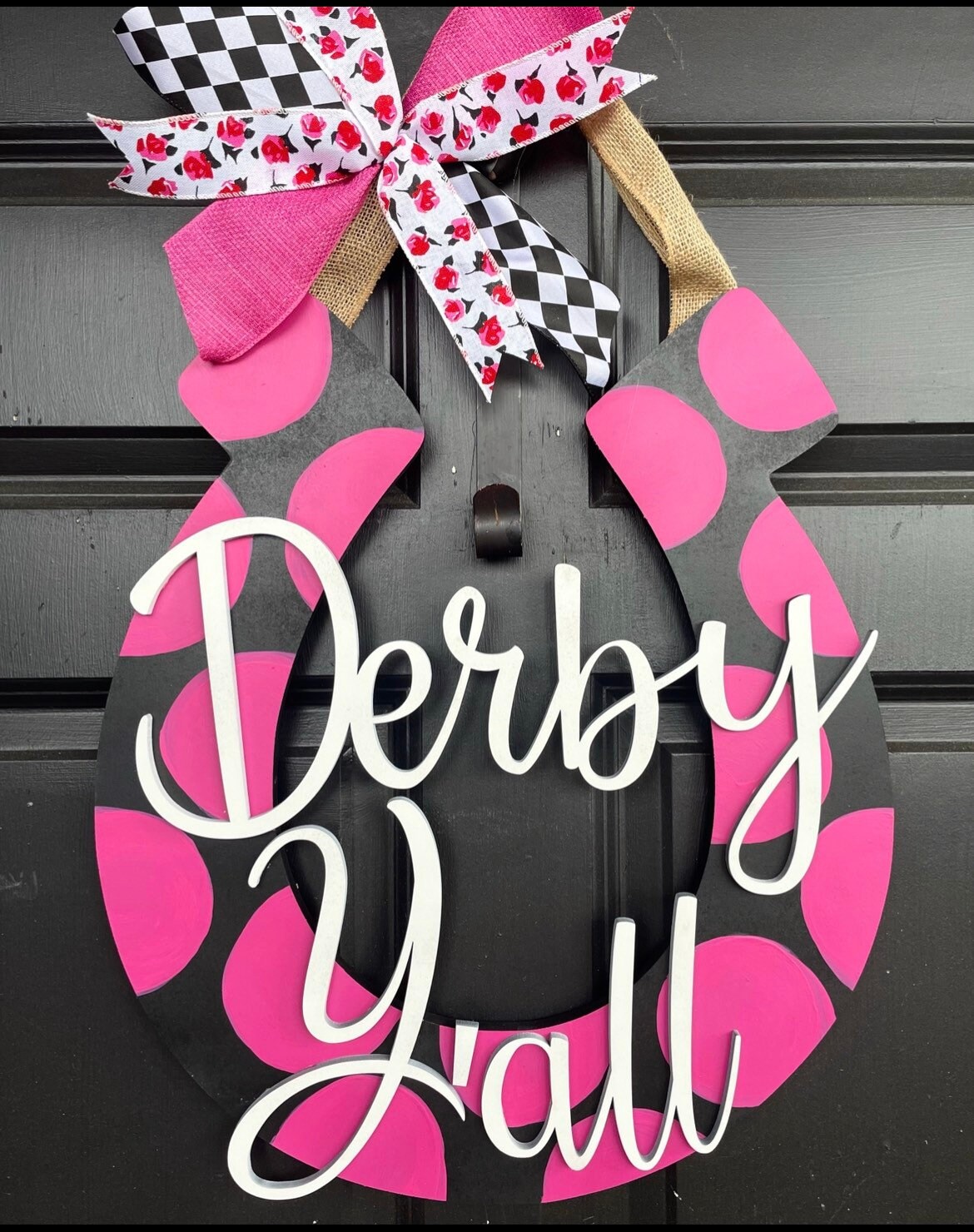 Kentucky Derby Door Hanger Derby Door Hanger Horseshoe Door Etsy