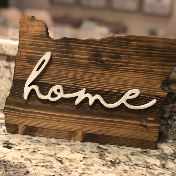 Oregon Sign, Home Sign, Wood State