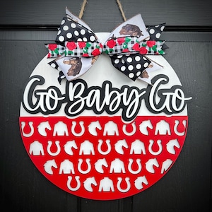 Kentucky Derby Door Hanger, Derby Door Hanger, Horseshoe Door Hanger, Go Baby Go