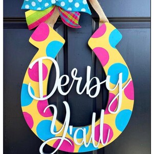 Kentucky Derby Door Hanger, Horseshoe, Derby