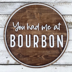 Bourbon Barrel Sign, Barrel Bar Sign, Kentucky