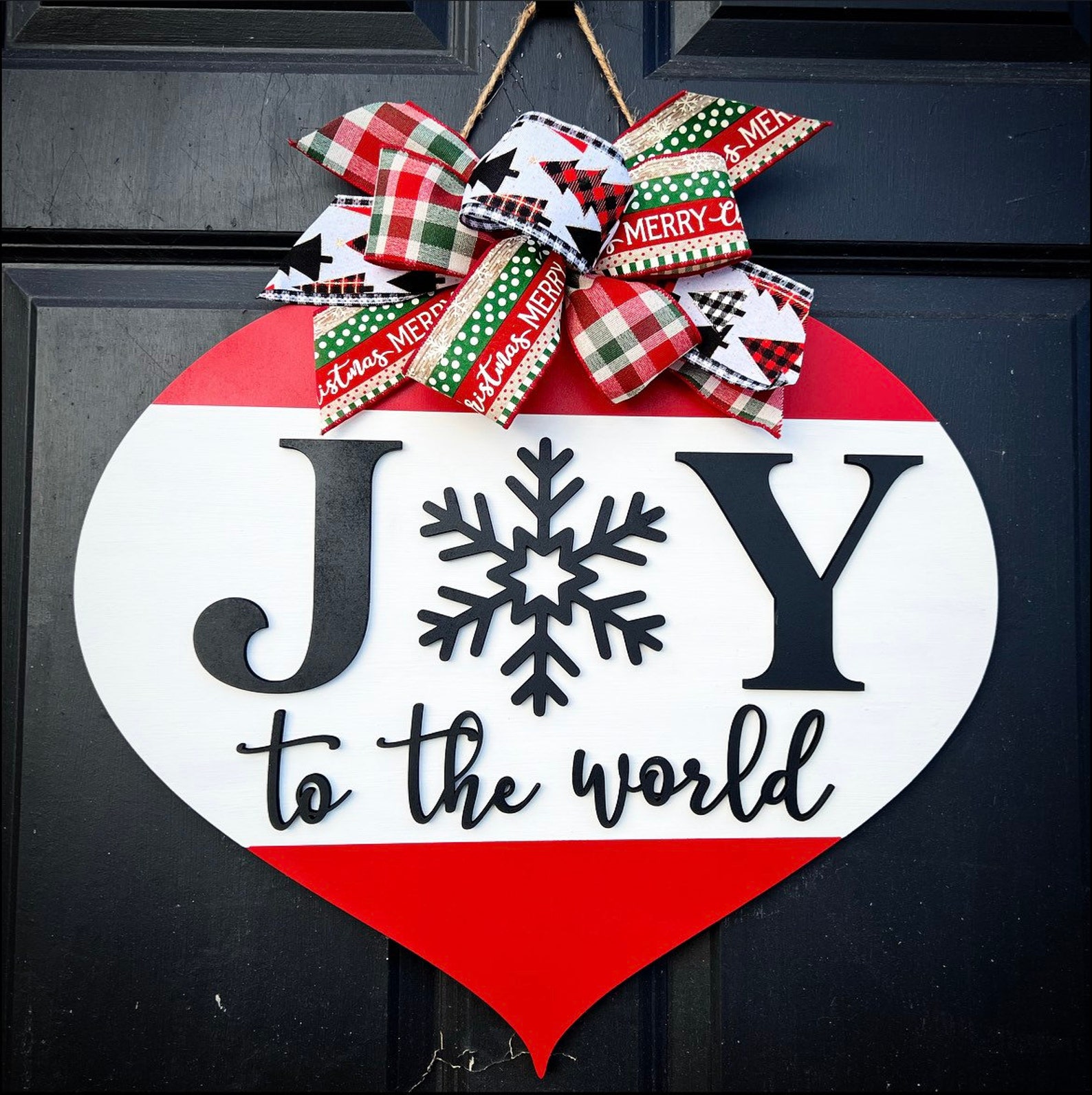 Ornament Door Hanger for Christmas Joy to the World Etsy