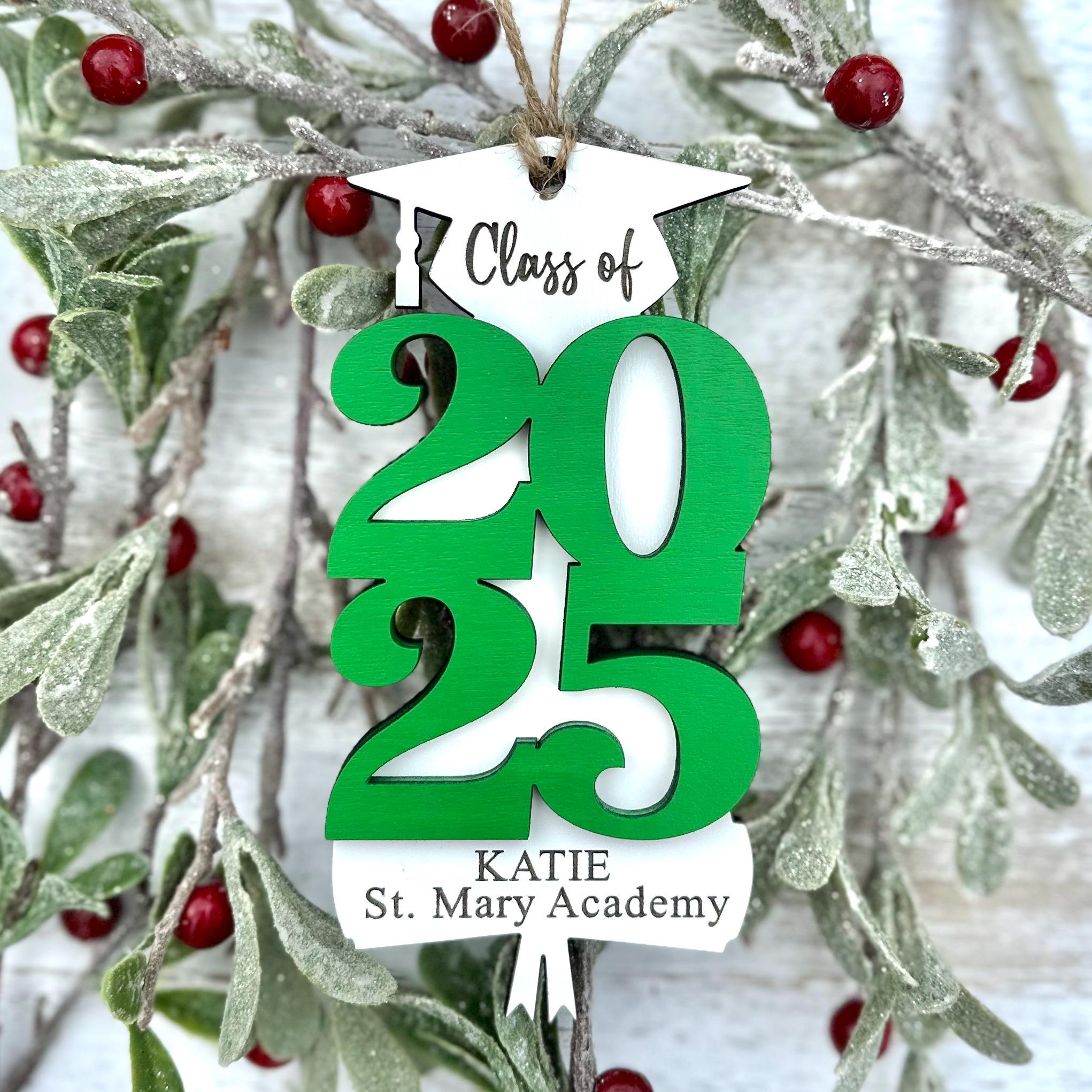 Class of 2025 Gift, Graduation Gift, Senior Year Keepsake, Personalized Ornament