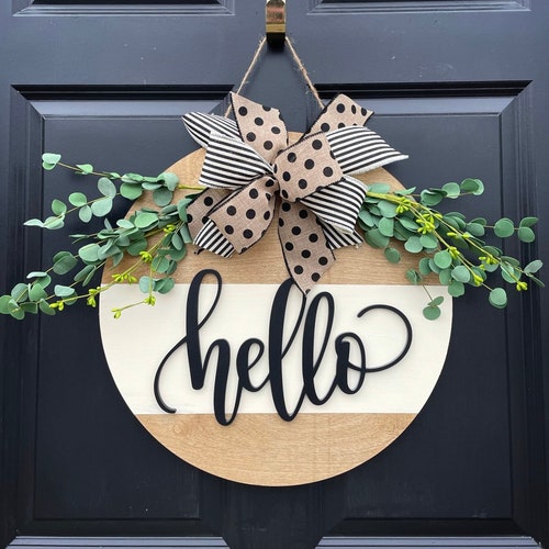 Hi Door Hanger Year Round Farmhouse Etsy
