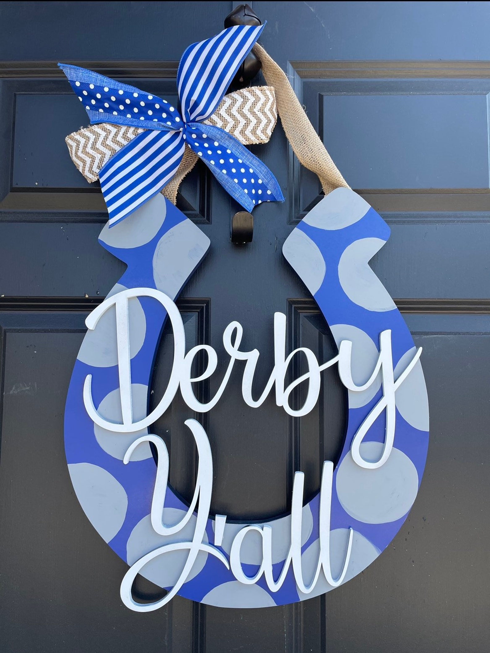 Kentucky Derby Door Hanger Derby Door Hanger Horseshoe Door Etsy