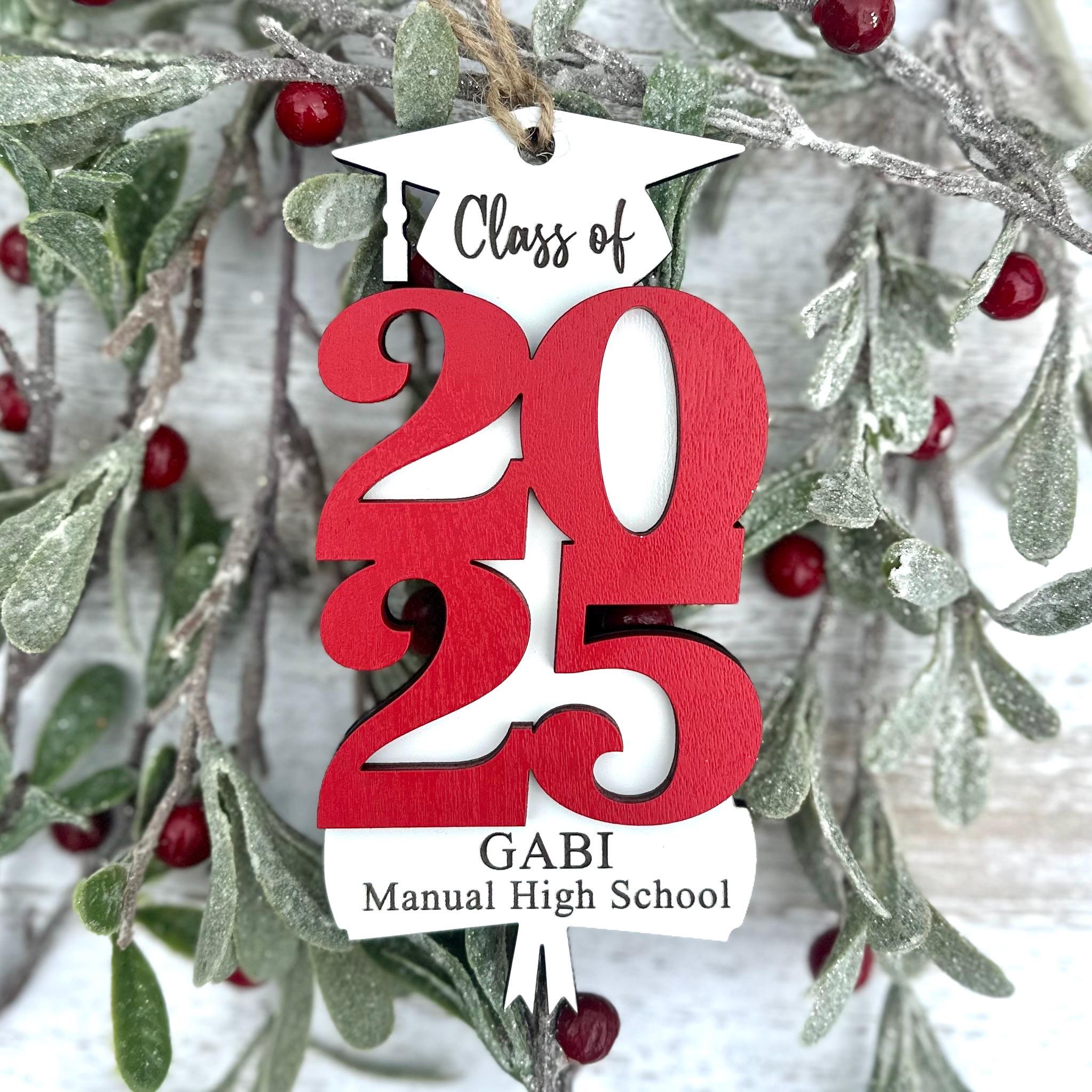 Class of 2025 Gift, Graduation Gift, Senior Year Keepsake, Personalized Ornament